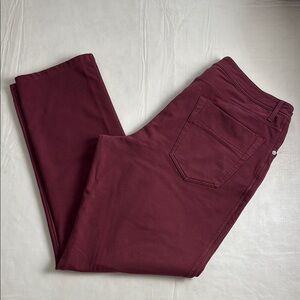 Swet Tailor Men's Burgundy 5 Pocket stretch Comfort Pants Size 34 X 30